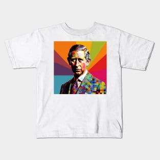 Charles III Pop Art 3 Kids T-Shirt